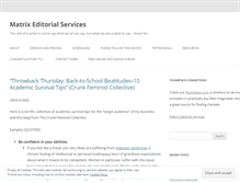 Tablet Screenshot of matrixeditorial.com